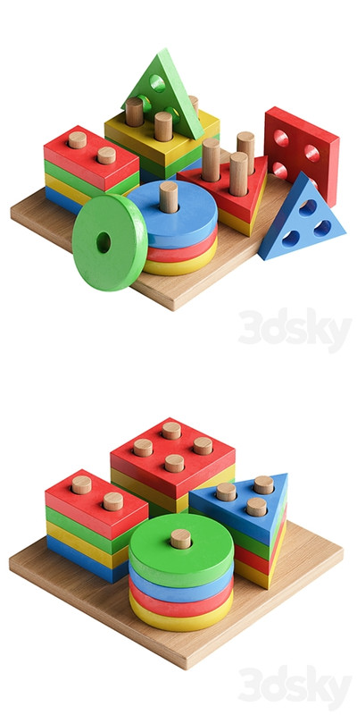 Geometric Montessori toys